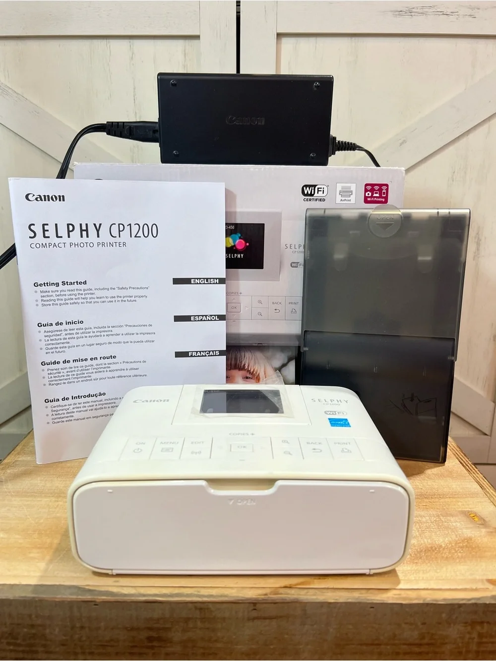 Canon Selphy CP1200 Wireless Portable Color Photo Printer White WIFI